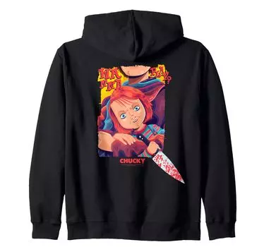 Chucky Vintage Wanna Play Zip Hoodie чёрный