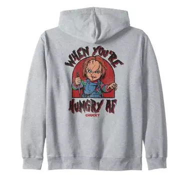 Chucky When Hungry AF zip hoodie You re синий