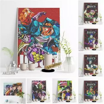 Чудесное приключение ДжоДжо, популярный японский аниме, настенный художественный принт, постер, персонажи комиксов, современный холст 21cm30cm NoFrame