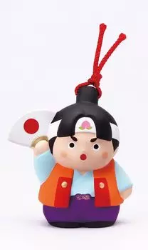 Chugai Toen Yakushi Kiln Momotaro Earthen Bell Satsuki Doll Интерьерный Талисман На Удачу [5795]
