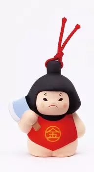 Чугай Тоэн Якуси Печь Кинтаро Земляной колокольчик Сацуки Кукла Интерьер Lucky Charm [5796]