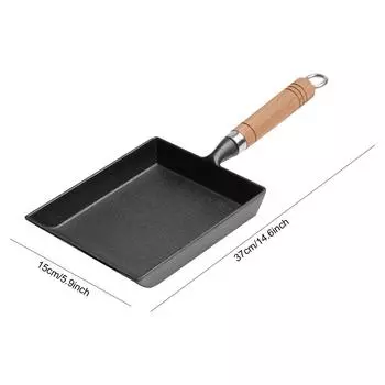 Чугунная сковорода для яиц, антипригарная японская сковорода для омлета, утолщенные кастрюли, прямоугольная кастрюля, мини-сковорода для жареного омлета Tamagoyaki