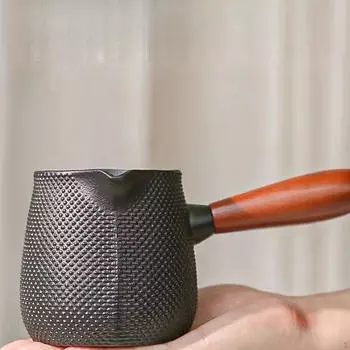 Чугунный чайник, чайник, 600 мл, прочный, с деревянной ручкой, кувшин для питья