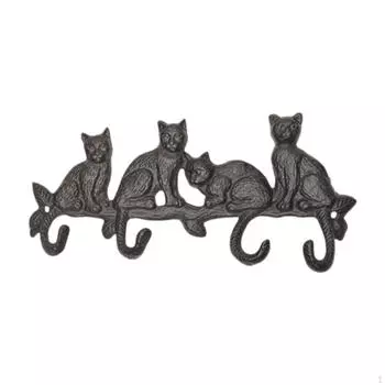 Чугунный держатель для ключей, вешалка для подвешивания, в форме животного, креативная вешалка для подвешивания