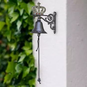 Чугунный дверной звонок, настенный дверной звонок, ручной встряхивающий уличный обеденный колокольчик для