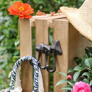 Чугунный настенный крючок для сада, универсальный, винтажный, ретро, для наружного двора, многоцелевой