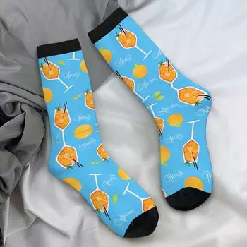 Чулки Aperols Spritz Женские Мужские Носки Теплые Мягкие Смешные Носки Зимние Для Скалолазания Противоскользящие Носки Подарок One Size