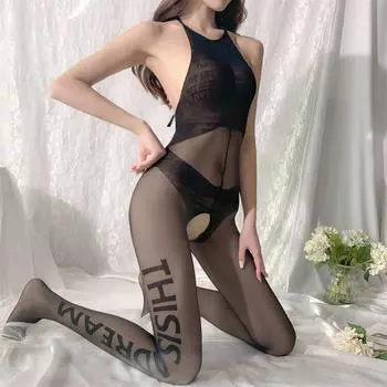 Чулки-боди эротический принт сексуальная открытая перспектива экстремальное искушение пижама one size fits all