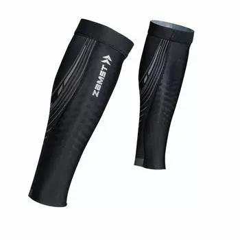 Чулки компрессионные ZAMST с градуированной компрессией Pressione CALF Compression Running Legs LL Size Black 385704 (Оба включены) чёрный