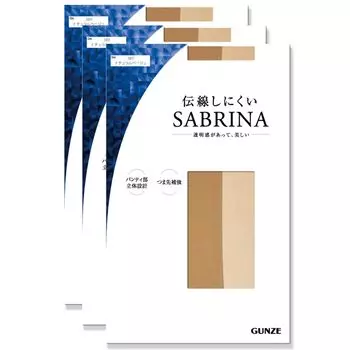 Чулки Sabrina Deodorant Resistant to Natural [Gunze], обработанные, для бега, комплект из 3 пар, SP811, женские, бежевый, ML