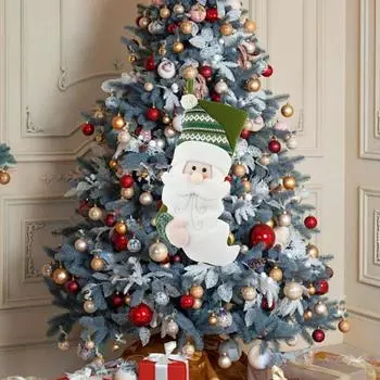 Чулки Санты Праздничные чулки Санта-дизайн Камин Подвесные чулки Фермерский чулок Для семейного праздничного декора CN