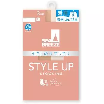 Чулки SEA BREEZE компрессионные STYLE UP комплект FP12013P телесно-бежевый [Atsugi] 3 пары женские