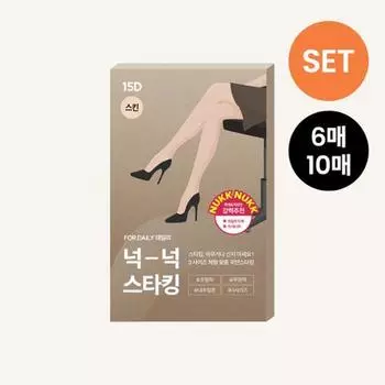 Чулки Skinny Five Daily Super Close-fitting Loose 15D ML~XXL 12 видов (Выберите 1) (6 листов/10 листов) Skin ML (FREE) 6 sheets