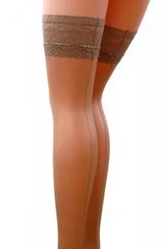 Чулки со швом ST022 бежевые 17 ден - Passion 1/2 бежевый