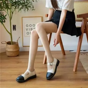 Чулки выше колена Чулки выше колена Высокие Длинные Носки Повседневные Длинные Чулки для Девочек и Женщин L чёрный