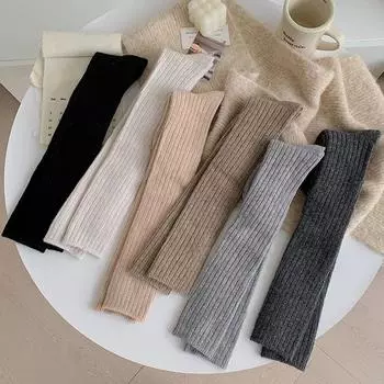 Чулки женские осенне-зимние толстые теплые гольфы женские чулки шерстяные кашемировые термо женские однотонные длинные носки чулки чёрный