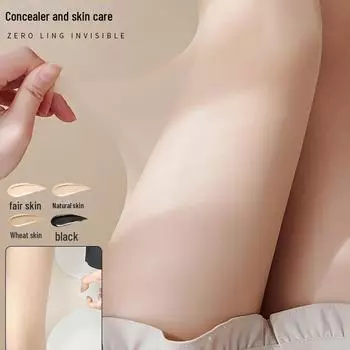 Чулки женские прозрачные с защитой от зацепов: Ультратонкие летние колготки телесного цвета с эффектом голых ног, 0D телесные нижние носки One Size