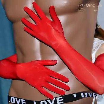 Чулки женские с конским маслом Qinghe, гладкие, с пятью пальцами, для чувственной игры и свадебной элегантности красный