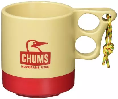 CHUMS Camper Mug BeigeRed 250mL CH62-1244-B053-00