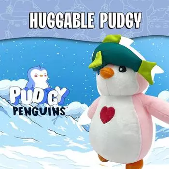 Коренастый пингвин плюшевая кукла одевается игрушка пингвин 30cm розовый