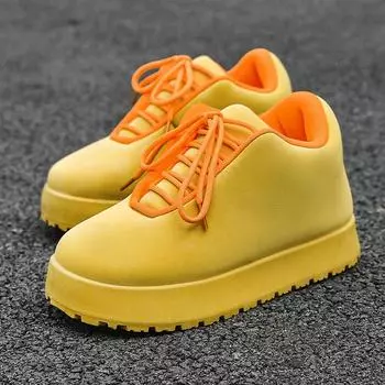 Chunky Sneaker Men Designer Winter Warm Boots Fashion Casual Microfiber Leather Upper Height Increased Flat Platform Board Shoes 39