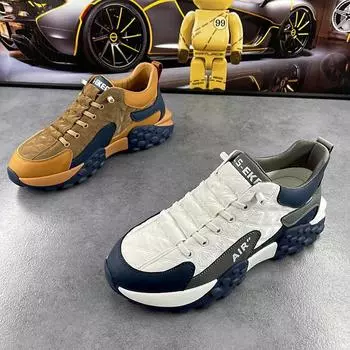 Кроссовки мужские зимние плюшевые кроссовки модные повседневные кроссовки из микрофибры и кожи с верхом на увеличенной платформе 39