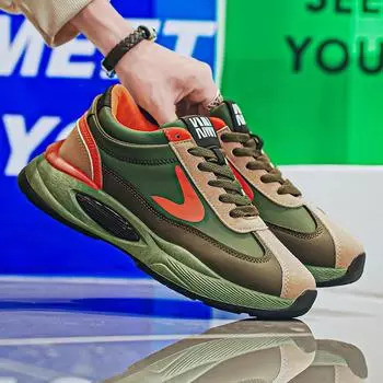 Chunky Sneakers Mens Designer Retro Running Shoes Fashion Casual Microfiber Leather Fabric Height Increased Platform Sport Shoes 39