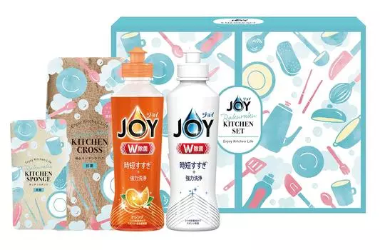 Chuo Bussan Joy Easy Kitchen Set Joy Sanitizing Joy Orange kitchen kitchen CBRK-10C (Дезинфицирующее средство для тела, тела, губки, впитывающей воду салфетки)