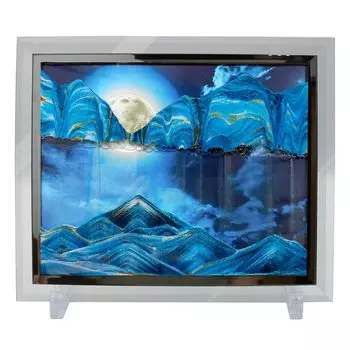 CHURACY Луна появляется и исчезает песочная картина стоячего типа песочное интерьерное песочное искусство песочная картина синий