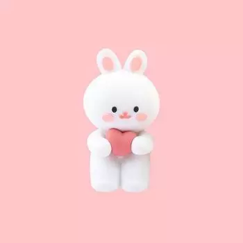 Chursangsa Happy Bear Rabbit Dashboard Figure Car Accessories, Heart Rabbit, 1 шт., корейские аксессуары для автомобилей