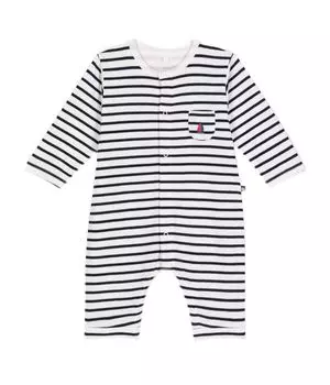 Chuvic Combinaison A0BVP 12 месяцев 74см [Petit Bateau] Кремовый/Темно-синий