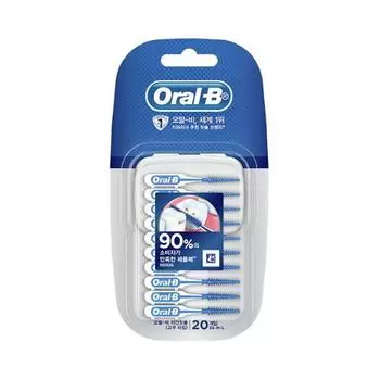 Чувствительные десны Oral-B межзубной ершик резиновый тип I-образный 20 шт. (случай предусмотрен)
