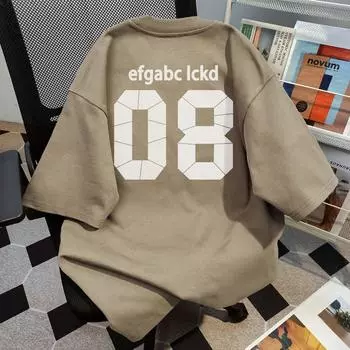 Чувство дизайна, граффити, цифровая футболка с круглым вырезом для мужчин и женщин, чистый хлопок, летняя модная тенденция, повседневный удобный топ с короткими рукавами, Harajuku S чёрный