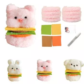 chuxinmy mold doll mall kit Щенок/кролик/свинья в форме бургера щенок котенок лиса белка ежик орангутанг медведь Материалы для моделирования гибкие изделия ручной работы