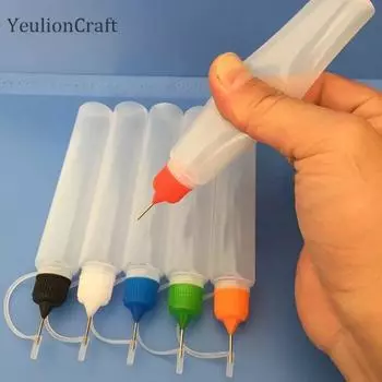 Chzimade 5 шт. красочные 30 мл многоразовые сжимаемые игольчатые флаконы Point Line Diy полимерная глина инструменты подарки