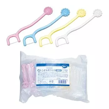 Ci Medical 4 цвета 200 штук детские зубы для обучения использованию детская нить, ассорти, (Индивидуально упакованный), Зубная нить,