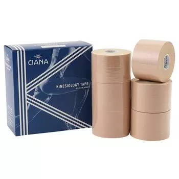 Ciana in Ciana Kinesiology Tape Width x Length 5m 6 rolls CIANA KINESIOLOGY TAPE [Made Japan] 5.0cm IPB-1150 бежевый