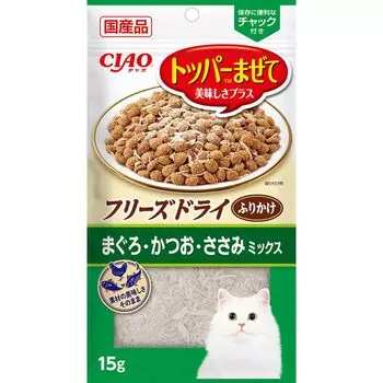CIAO furikake and chicken fillet mix 15g Freeze-dried tuna, bonito,