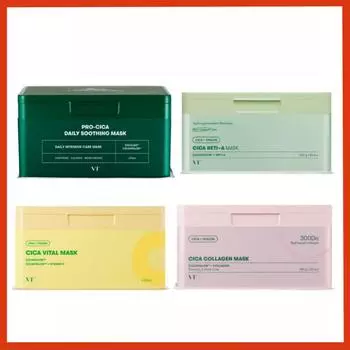 CICA Daily Soothing Mask 30 шт. Тканевая маска, Уход от прыщей ( Ежедневное успокаивающее / жизненно важное значение / коллаген / Reti-A