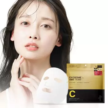 CICIBELLA Sheet Mask Exosome Mask EXOSOME Vitamin C Pack Human Stem Cell Retinol Face Mask Большая емкость для ухода за кожей Сделано в Японии Shishibella Pack