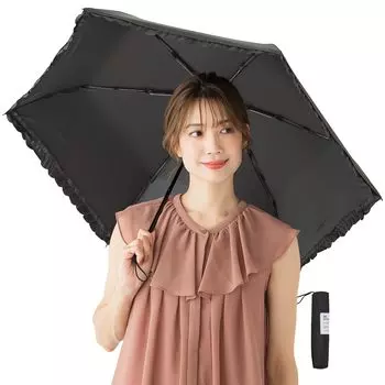 CICIBELLA UV Light Складной как для солнечной, так и для дождливой погоды Ультра зонт Полностью зонт для обоих Для обоих Складывается полностью Ветер Вода Солнце Тепловой удар чёрный
