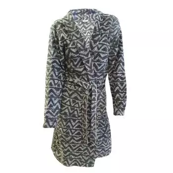 Ciciten 23C04 Длинное женское платье из флиса с узорчатыми карманами