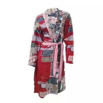 Ciciten 23C10 Зимний женский халат из плотного флиса с карманами