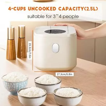 Цифровая электрическая рисоварка, большая емкость 2,5 л, многофункциональная плита 8 в 1 с автоматическим отключением питания, 24-часовым таймером задержки и функцией поддержания тепла UK Plug