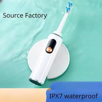 Цифровая электрическая зубная щетка для взрослых, вращающаяся портативная зубная щетка, интеллектуальная дорожная автоматическая зубная щетка Body 3 brush heads