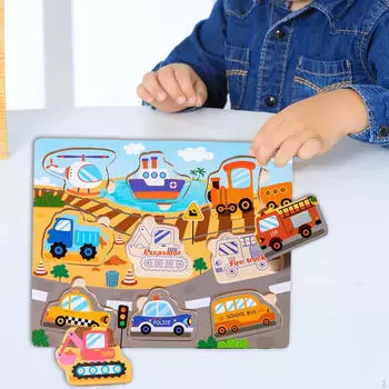 Цифровая деревянная доска-головоломка, головоломка в форме животных, для малышей,