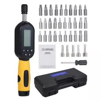 Цифровая динамометрическая отвертка 10,74–106,21 дюйм-фунтов/1,2–12 Н·м Наборы динамометрических отверток 1/4 дюйма/6,35 мм жёлтый