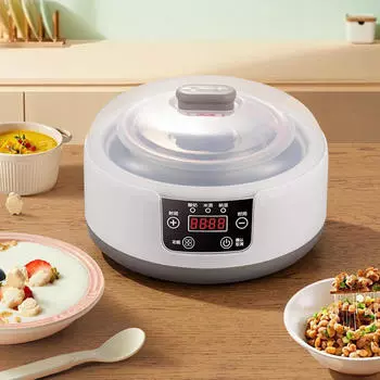 Цифровая йогуртница Natto DIY из нержавеющей стали с внутренним горшком, электрическая машина для кемпинга