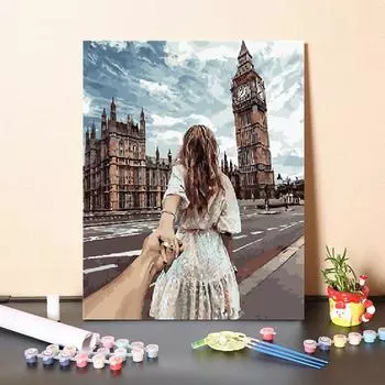 Цифровая картина маслом Цифровая картина маслом DIY Картина по номерам Искусство Домашнее украшение Холст 40x50cm no frame