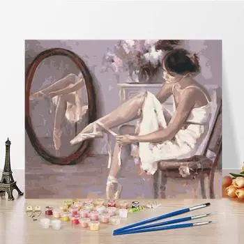 Цифровая картина маслом Цифровая картина маслом DIY Картина по номерам Ручная работа Холст Цифровая живопись 40x50cm no frame